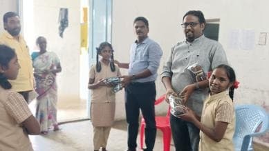 Books and Gifts to Hostel Children